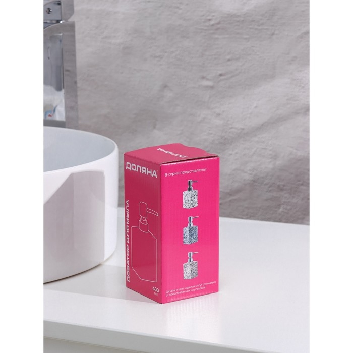 Дозатор для жидкого мыла Доляна «Гранит», 400 мл, цвет коричневый Дозатор для жидкого мыла Доляна «Гранит», 400 мл, цвет коричневый