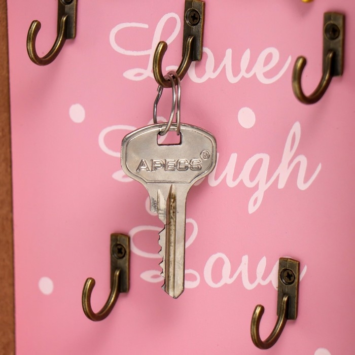 Ключница дерево 6 крючков Ключница дерево 6 крючков "Золотой бант" 25,5х19х6 см