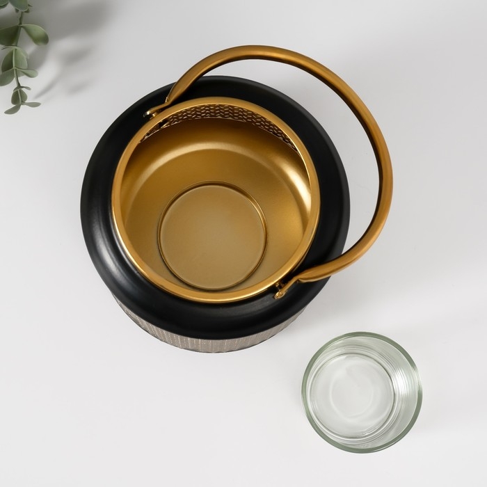 Подсвечник металл на 1 свечу  Подсвечник металл на 1 свечу "Зерно" d=5 см 15х15х17,5 см