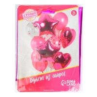 Букет из шаров «Романтика», фольга, латекс, в наборе 14 шт., фуксия