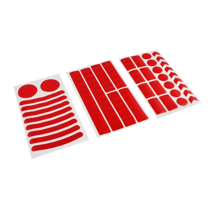 Наклейка на авто, светоотражающая, красный, набор 40 шт Наклейка на авто, светоотражающая, красный, набор 40 шт