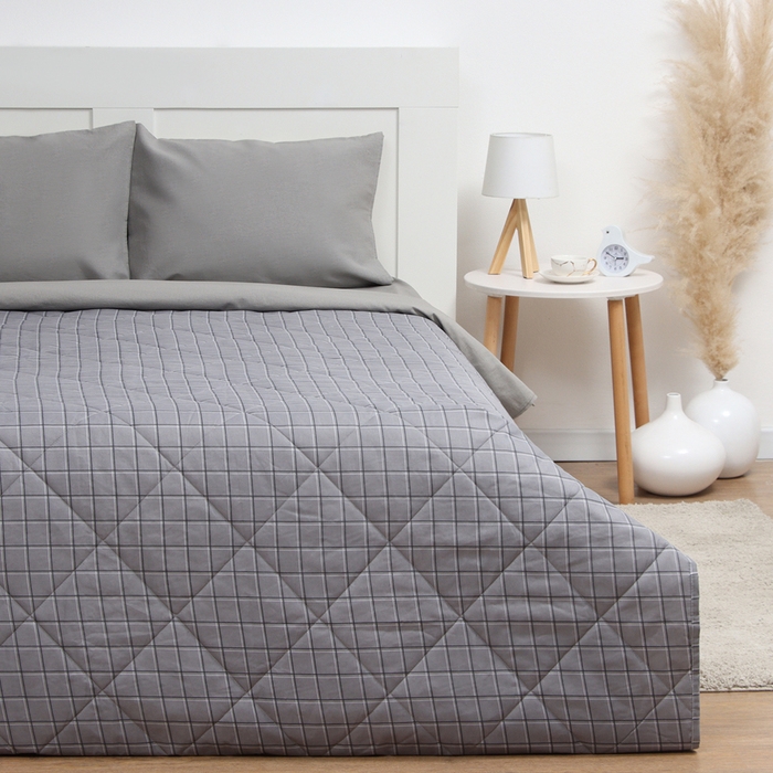 Покрывало LoveLife 1,5сп Gray cage 150*210±5см, новосатин, 100%п/э
