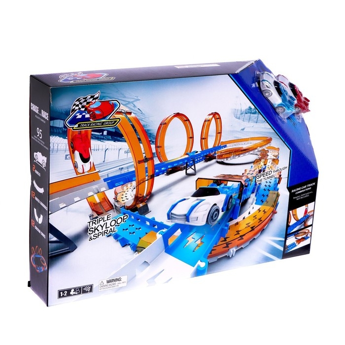 Автотрек «Тройная петля», 2 машинки, работает от батареек Автотрек «Тройная петля», 2 машинки, работает от батареек