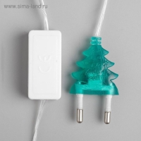 Гирлянда «Нить» 5 м с насадками «Звёзды», IP20, прозрачная нить, 20 LED, свечение мульти (RG/RB), мигание, 220 В