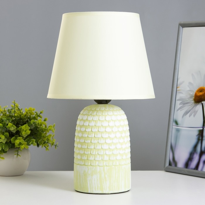 Настольная лампа Настольная лампа "Арабика" E27 40Вт мятный 20х20х33 см RISALUX