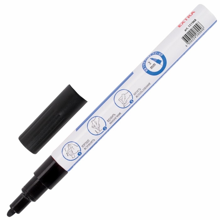 Маркер-краска (лаковый) 2.0 BRAUBERG EXTRA, усиленная нитро-основа, алюм, черный 151968 Маркер-краска (лаковый) 2.0 BRAUBERG EXTRA, усиленная нитро-основа, алюм, черный 151968