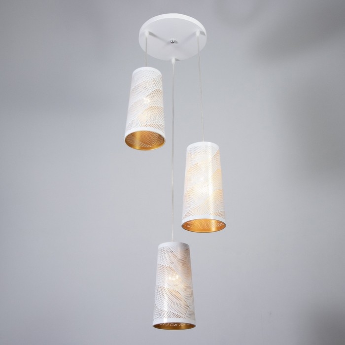 Светильник BayerLux Светильник BayerLux "Плаза" 3хЕ27 40Вт белый золото 30х30х24-90см