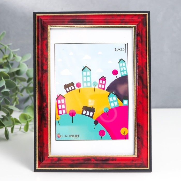 Фоторамка пластик Фоторамка пластик "Офис 2" 10х15 см, яшма