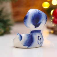 Сувенир "Змея Ляля" 6х5,5см, гжель