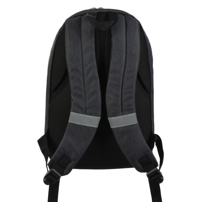 Рюкзак молодёжный, 38 х 28 х 19 см, эргономичная спинка, Calligrata Э Рюкзак молодёжный, 38 х 28 х 19 см, эргономичная спинка, Calligrata Э "Листья", чёрный