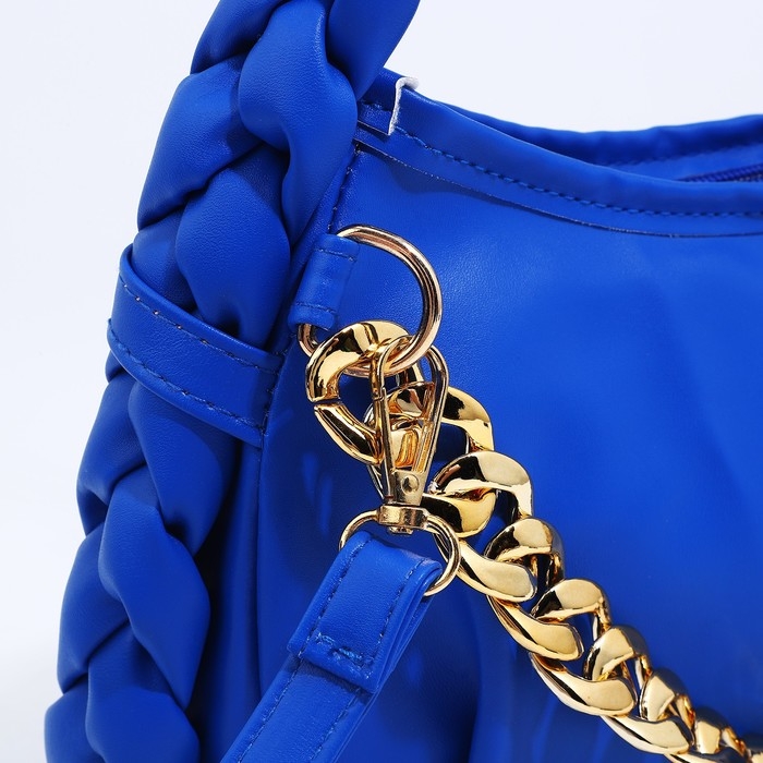 Сумка-багет на молнии, цвет синий Сумка-багет на молнии, цвет синий