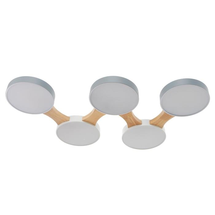 Люстра 625360/5 LED 65Вт 3 режима 3000-6000К светлое дерево 80х47х5 см BayerLux