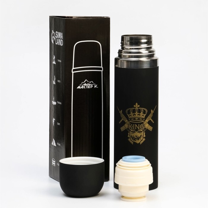 Термос, 500 мл, Гильза, KING, с кружкой, сохраняет тепло 10 ч, 6.5 х 24 см Термос, 500 мл, Гильза, KING, с кружкой, сохраняет тепло 10 ч, 6.5 х 24 см