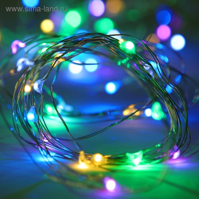 Светодиодная лента для воздушного шара, гирлянда, 3 метра, цвет МИКС Светодиодная лента для воздушного шара, гирлянда, 3 метра, цвет МИКС