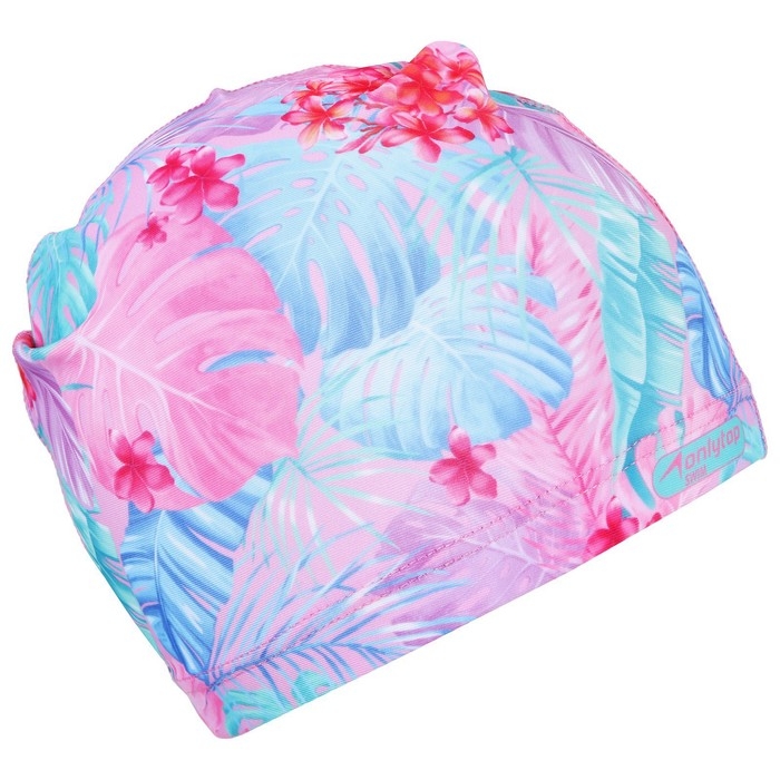 Шапочка для плавания взрослая ONLYTOP «Тропики», тканевая, обхват 54-60 см Шапочка для плавания взрослая ONLYTOP «Тропики», тканевая, обхват 54-60 см