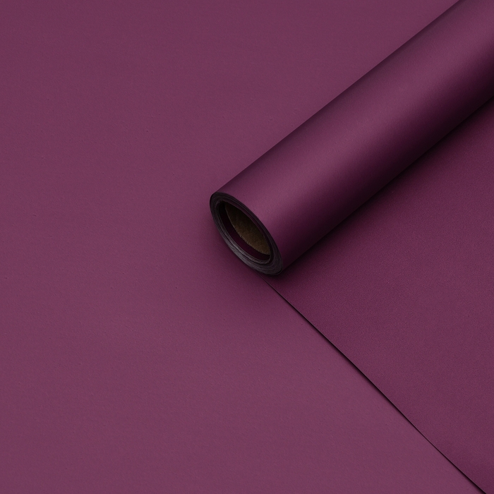 Пленка для цветов тонированная, матовая, пурпур пастель, 0,5 х 10 м ±1 см, 65 мкм Пленка для цветов тонированная, матовая, пурпур пастель, 0,5 х 10 м ±1 см, 65 мкм