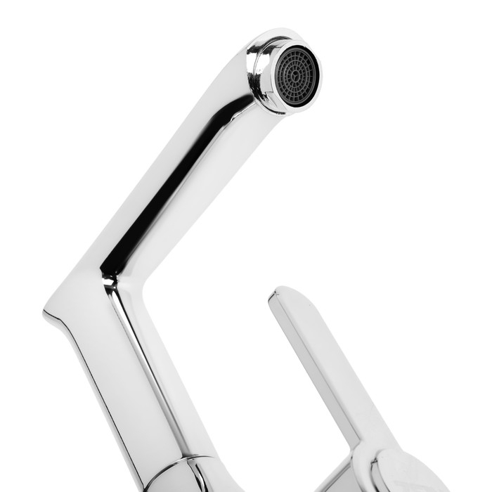 Смеситель для раковины ZEIN Z3698, поворотный излив высотой 18 см, ABS-пластик, хром Смеситель для раковины ZEIN Z3698, поворотный излив высотой 18 см, ABS-пластик, хром