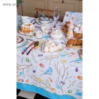 Скатерть Доляна Happy Easter 220х144 см