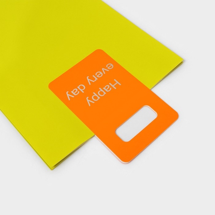 Пакет подарочный с вырубной ручкой 30 х 40 х 12 см , лайм Пакет подарочный с вырубной ручкой 30 х 40 х 12 см , лайм