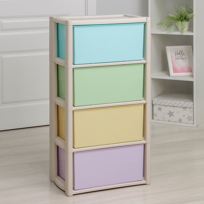 Комод 4-х секционный «Колорит», разноцветный Комод 4-х секционный «Колорит», разноцветный