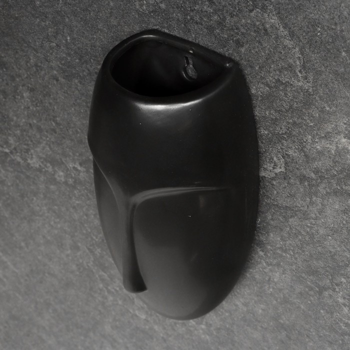 Кашпо подвесное "Силуэт" черное, 20х10х6см