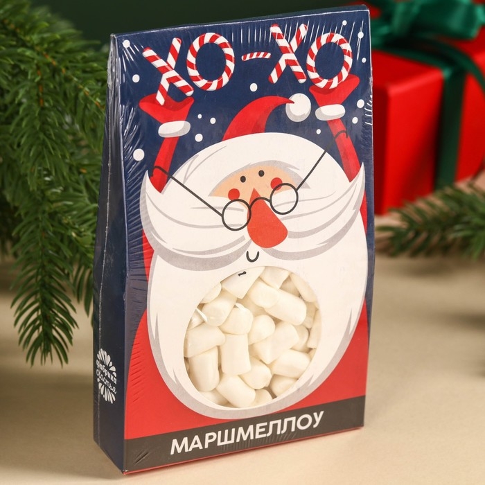 Новый год! Маршмеллоу в коробке ХО-ХО, со вкусом пломбира, 55 г. Новый год! Маршмеллоу в коробке ХО-ХО, со вкусом пломбира, 55 г.