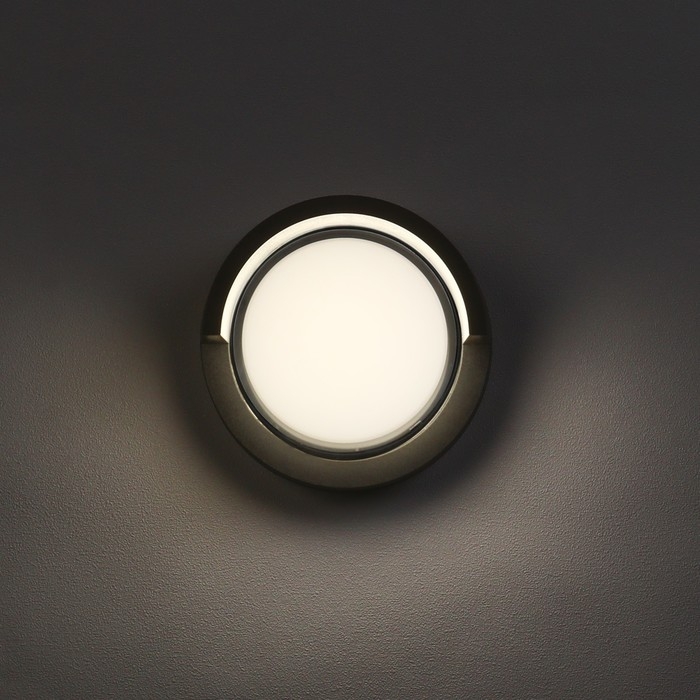 Светильник фасадный «Сити», FSD-047, 10 Вт, 4000К, круг, IP65, 220 В, пластик, черный Светильник фасадный «Сити», FSD-047, 10 Вт, 4000К, круг, IP65, 220 В, пластик, черный