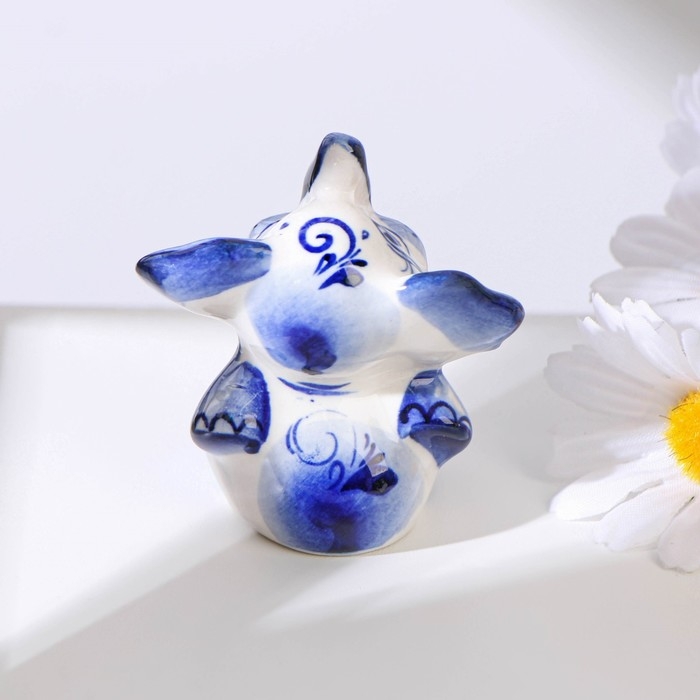 Сувенир «Слон», средний, 7 см, гжель Сувенир «Слон», средний, 7 см, гжель