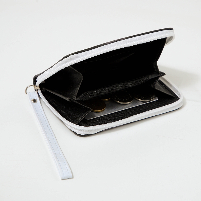 Кошелёк детский на молнии «Выбражулька», цвет чёрный