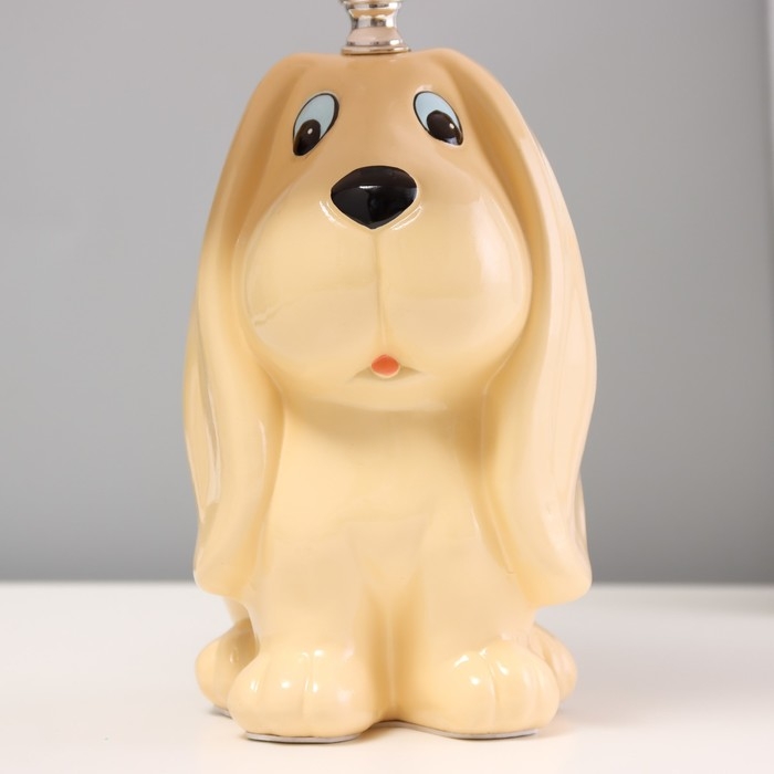 Настольная лампа  Настольная лампа "Собачка" Е14 40Вт бежевый 20х20х37см