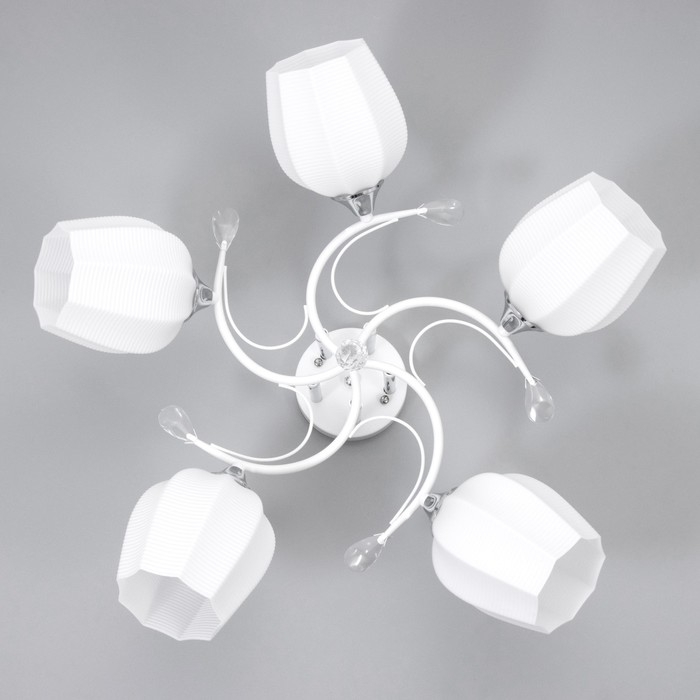 Люстра Люстра "Зарина" 5хЕ27 40Вт белый 60х60х24см BayerLux