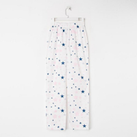 Брюки женские KAFTAN "Pink stars", р. 44-46, белый