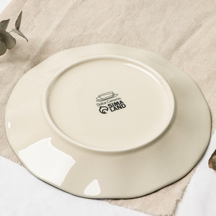 Тарелка керамическая «Стоун», 21.5 см, цвет темно-серый Тарелка керамическая «Стоун», 21.5 см, цвет темно-серый