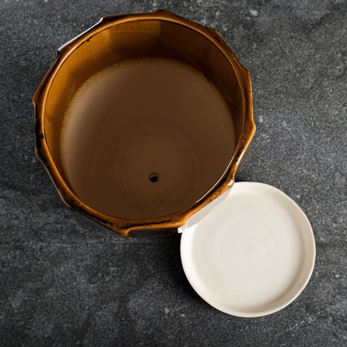 Набор горшков 3 шт. Набор горшков 3 шт. "Башня" коричневый 11 л/ 5 л/1,7 л