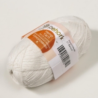 Пряжа "Конопляная" 70% хлопок, 30% конопля 280м/50гр (01 белый)