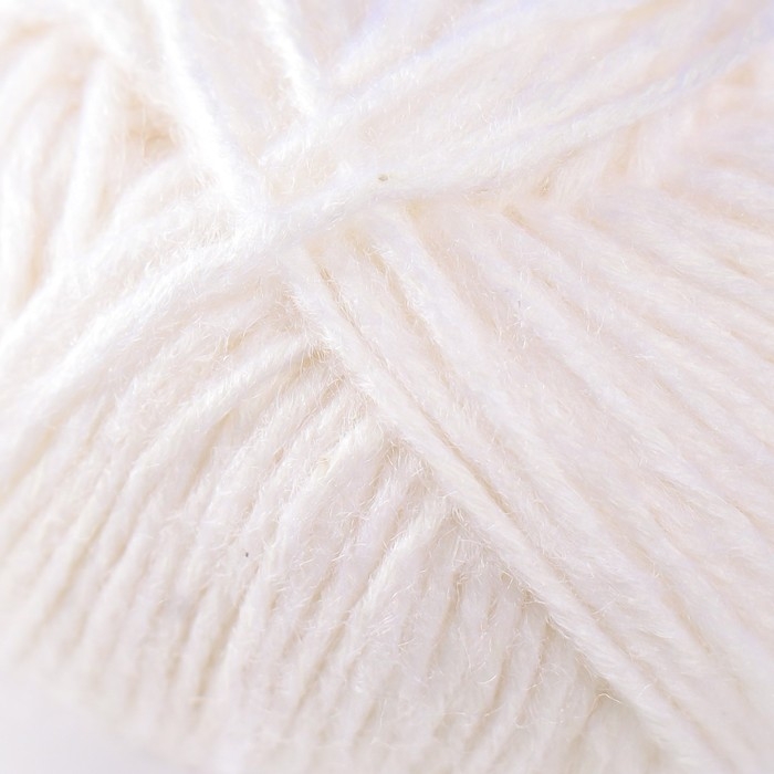 Пряжа Пряжа "Denim Washed" 30% акрил 70% хлопок 130м/50гр (900 белый)