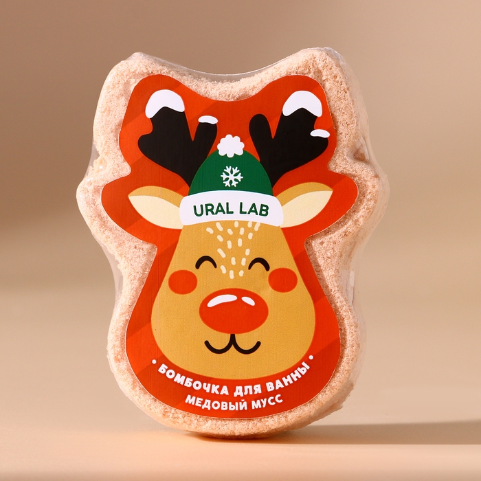 Бомбочка для ванны, 130 г, аромат медового мусса, Новый Год Бомбочка для ванны, 130 г, аромат медового мусса, Новый Год