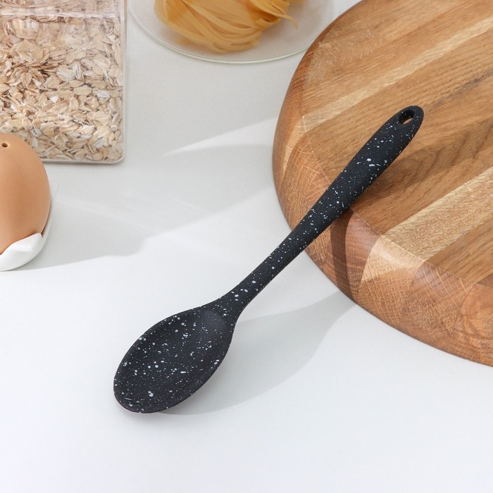 Ложка гарнирная Доляна «Орион», силикон, 21×4,3 см, цвет чёрный Ложка гарнирная Доляна «Орион», силикон, 21×4,3 см, цвет чёрный