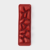 Форма для льда Доляна «Дроблёный лёд», силикон, 23,5×7×2,5 см, 15 ячеек (3,8×2,5 см), цвет МИКС