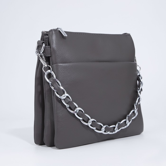 Сумка кросс-боди на молнии, цвет серый Сумка кросс-боди на молнии, цвет серый