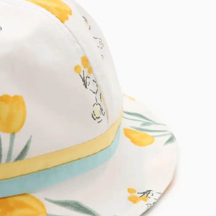 Панама детская "Тюльпаны" MINAKU, цв,жёлтый , р-р 50