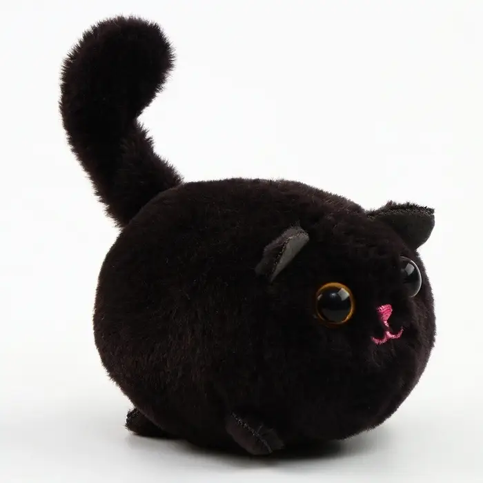 Мягкая игрушка &laquo;Кот&raquo;, 8 см, чёрная