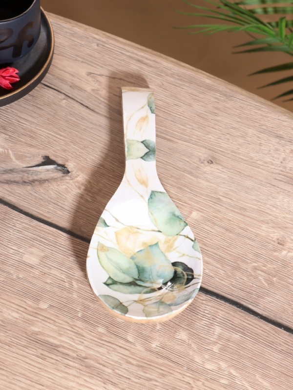 Подставка под ложку Подставка под ложку "Листья" дерево манго 25,5х9х3,8 см