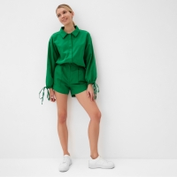 Костюм женский (блузка, шорты) MINAKU: Casual Collection цвет зелёный, размер 46