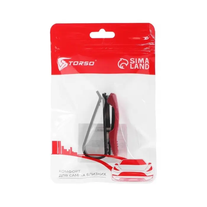 Держатель для очков TORSO, зажим, красный Держатель для очков TORSO, зажим, красный