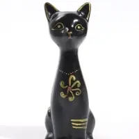 Фигурка декоративная &laquo;Кошка-Нефертити&raquo;, 6.5&times;18 см, чёрная