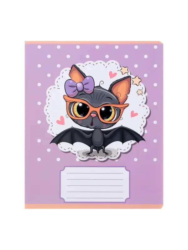 Комплект тетрадей из 10 штук, 12 листов в узкую линию Calligrata "Милашки с бантиком", обложка мелованная бумага, ВД-лак, блок офсет, 5 видов по 2 штуки