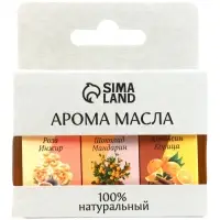 Набор эфирных масел роза-инжир, шоколад-мандарин, апельсин-корица &laquo;Богатство Аромата&raquo;, 3 шт. по 5 мл