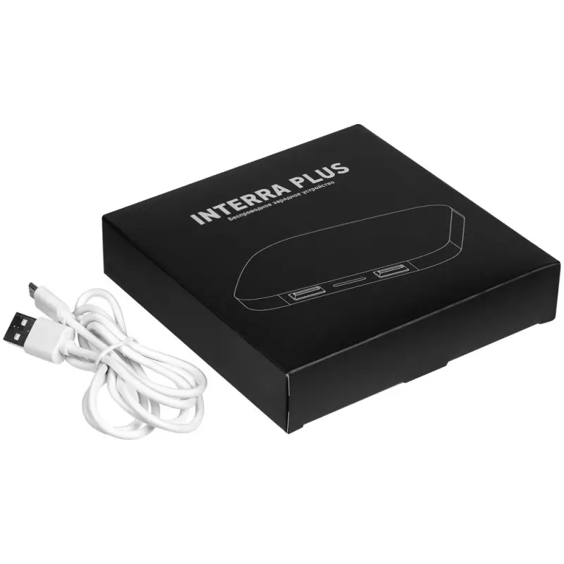 Беспроводное зарядное устройство Interra Plus, белое Беспроводное зарядное устройство Interra Plus, белое