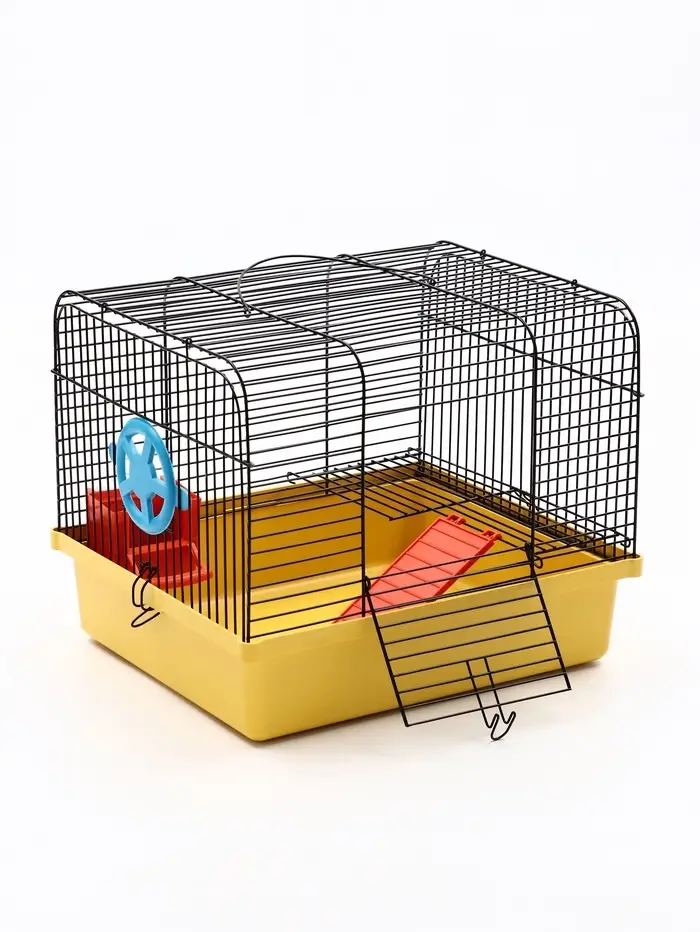 Клетка для грызунов "Мини" одноярусная, 29 x 25 х 24 см, желтый Клетка для грызунов "Мини" одноярусная, 29 x 25 х 24 см, желтый